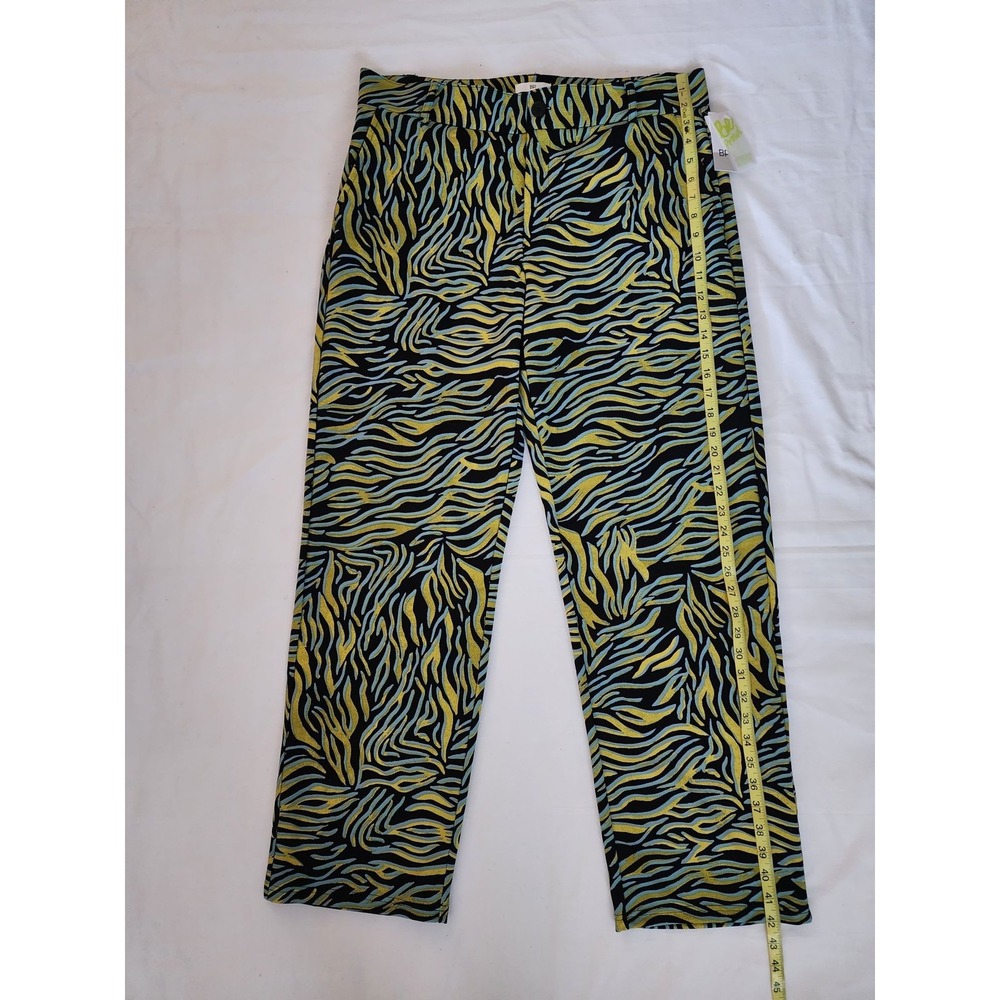 Be Proud Women's Multicolor Animal Print Flat Front Straight Leg Pants Large NWT - Picture 10 of 12